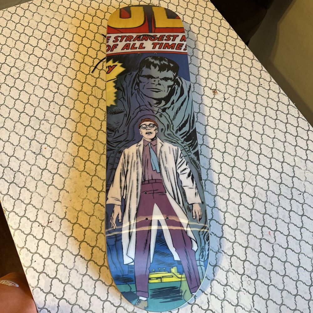 HUF The Incredible Hulk Skateboard Deck Marvel Original Cover Lenticular OG Rare